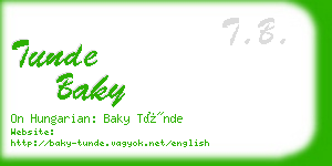 tunde baky business card